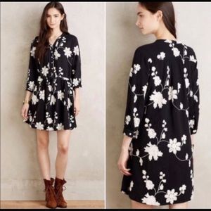 Anthropologie Isabella Sinclair Black and White Floral Dress